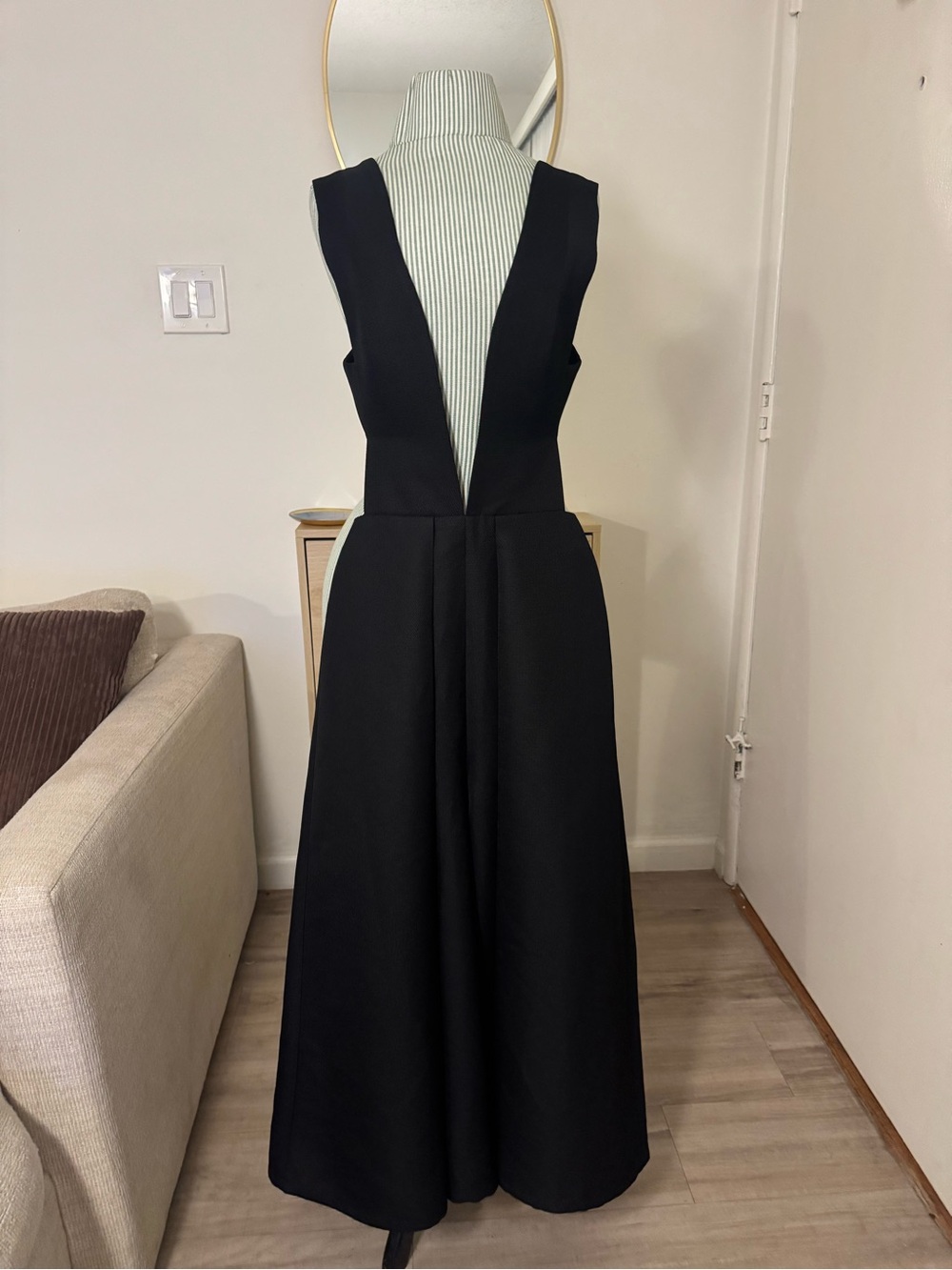 Endless Rose Black Backless Deep-V Evening Dress Small
